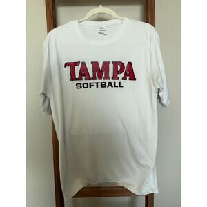 White Drifit Tampa Softball t shirt